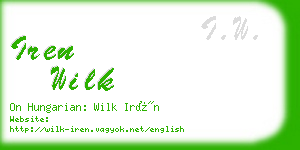 iren wilk business card